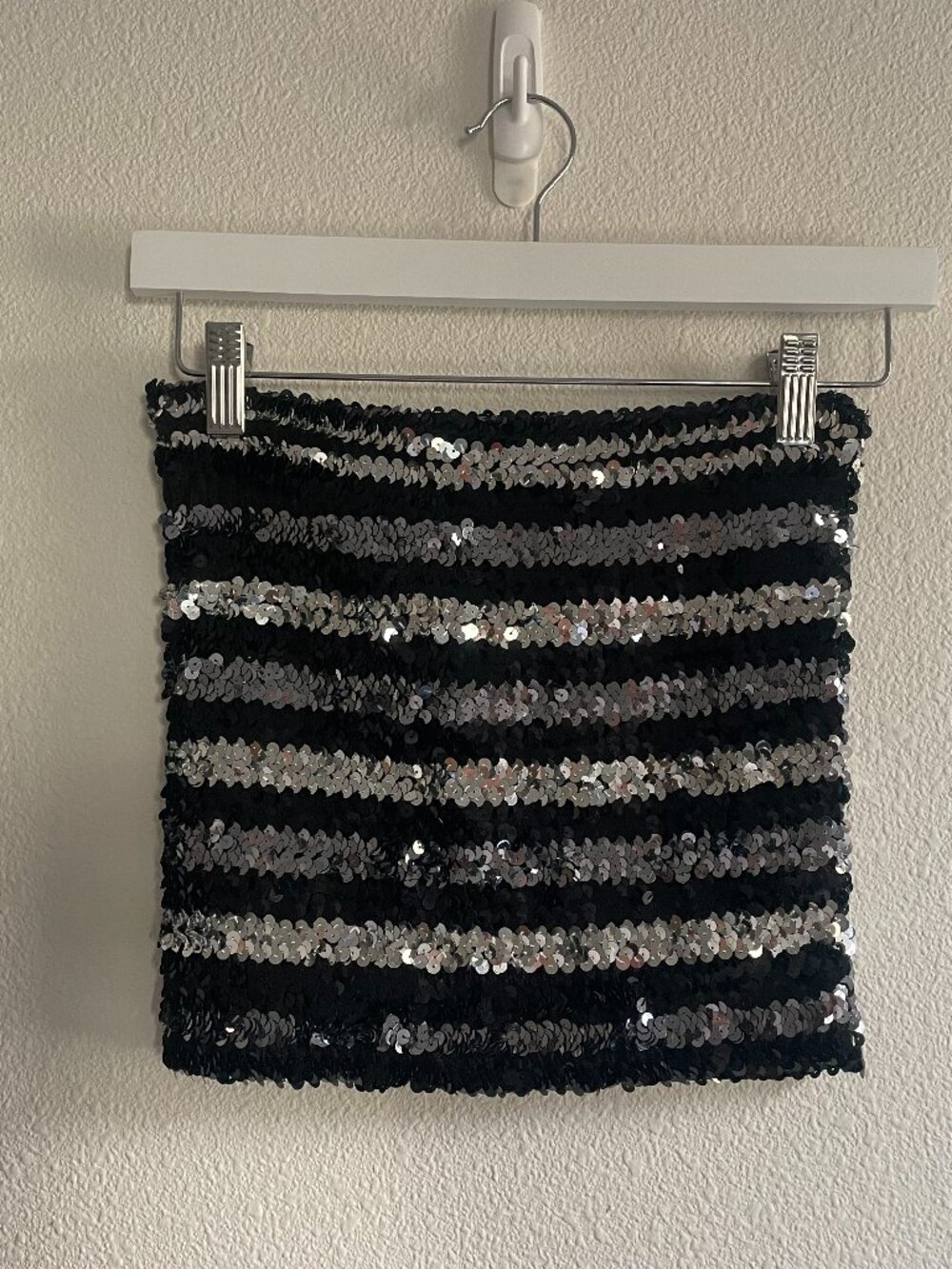 Silence + Noise Sequin Cropped Tube Top